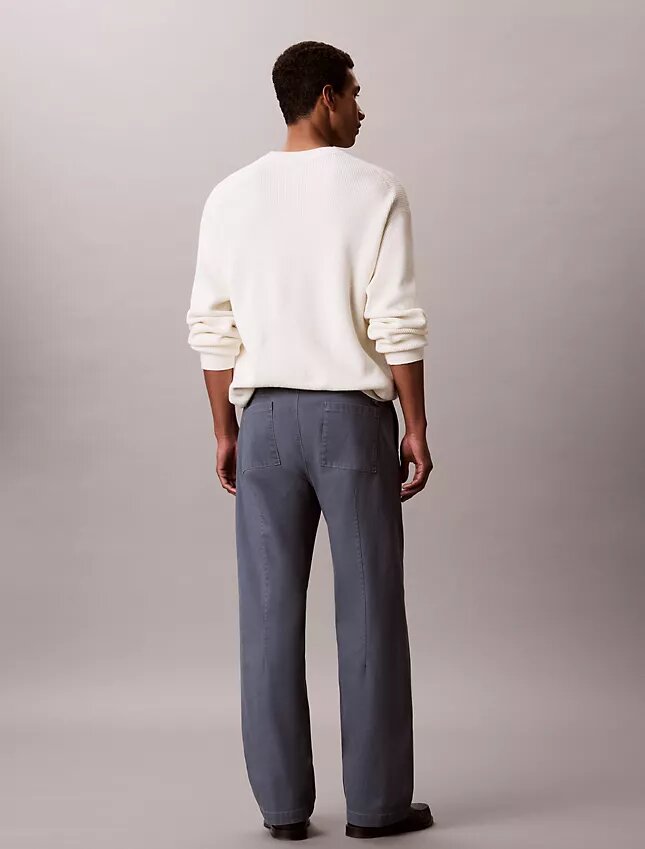 Pantalones utilitarios rectos de corte holgado Pantalones utilitarios rectos de corte holgado