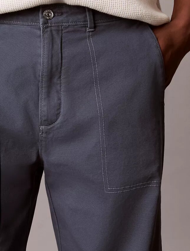 Pantalones utilitarios rectos de corte holgado Pantalones utilitarios rectos de corte holgado