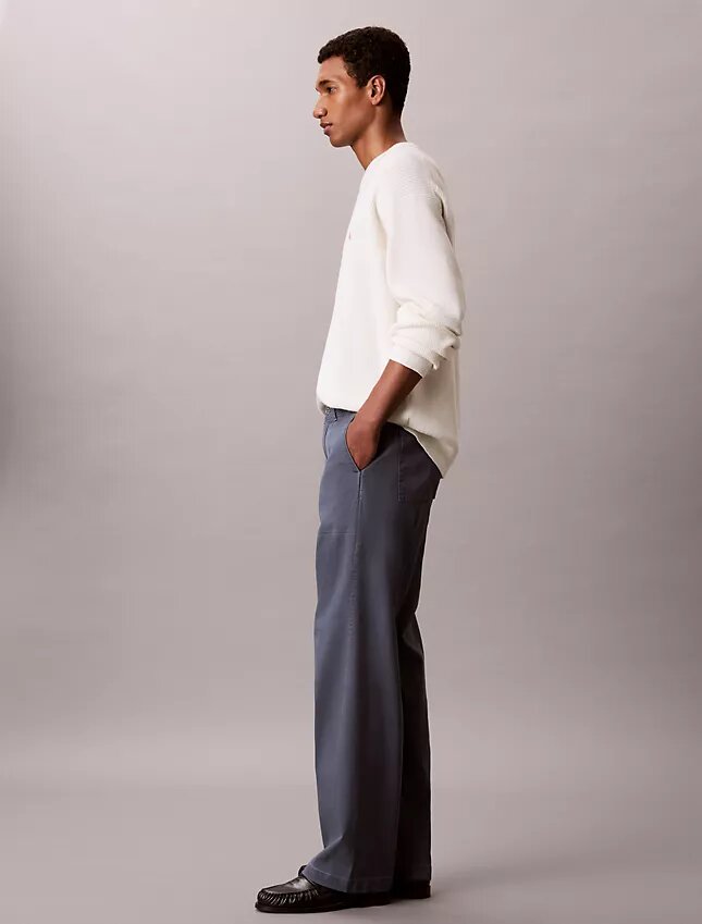 Pantalones utilitarios rectos de corte holgado Pantalones utilitarios rectos de corte holgado