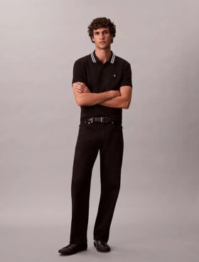 Polo clásico con ribetes de piqué y Monogram