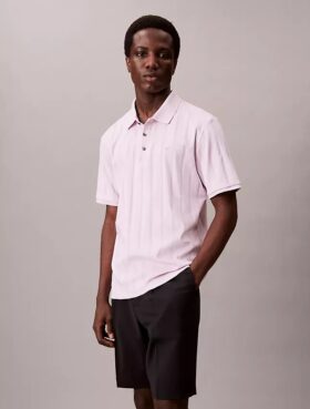Polo clásico de canalé multicolor