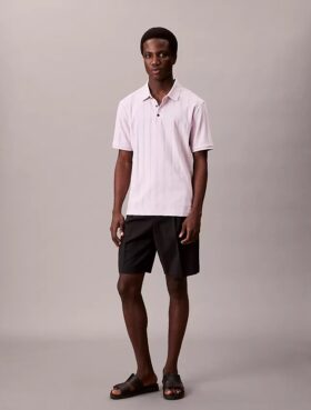 Polo clásico de canalé multicolor