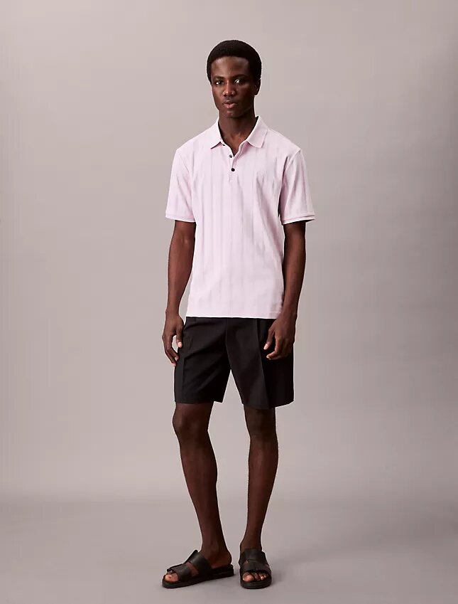 Polo clásico de canalé multicolor Polo clásico de canalé multicolor