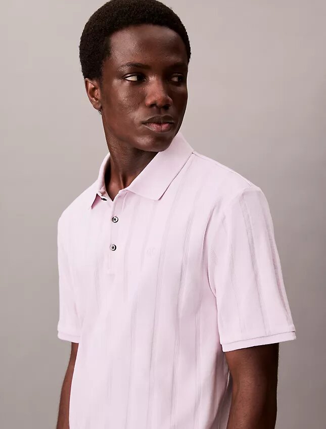 Polo clásico de canalé multicolor Polo clásico de canalé multicolor