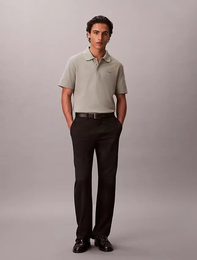Polo clásico de piqué de mezcla de algodón Polo clásico de piqué de mezcla de algodón