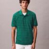 Polo clásico de rayas de piqué de algodón Polo clásico de rayas de piqué de algodón