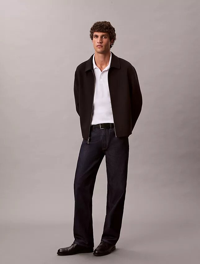 Polo de mezcla de algodón liso con Monogram Polo de mezcla de algodón liso con Monogram
