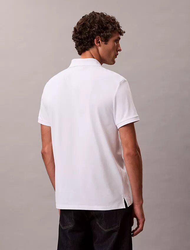 Polo de mezcla de algodón liso con Monogram Polo de mezcla de algodón liso con Monogram