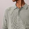 Polo de punto waffle de algodón suave Polo de punto waffle de algodón suave
