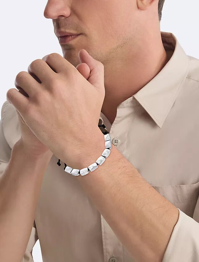 Pulsera de cuentas con forma rectangular orgánica Pulsera de cuentas con forma rectangular orgánica