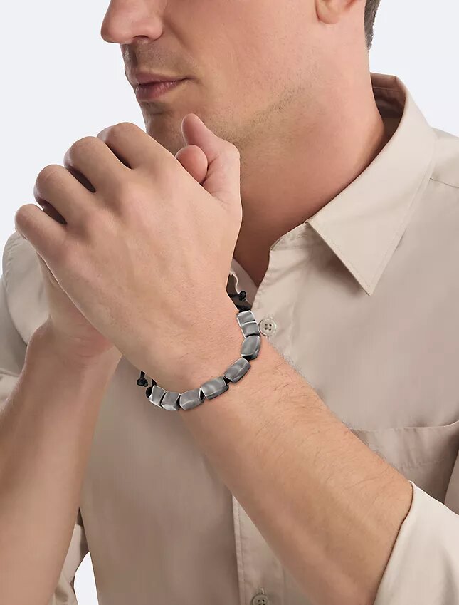 Pulsera de cuentas con forma rectangular orgánica Pulsera de cuentas con forma rectangular orgánica