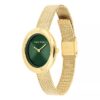 Reloj con bisel contorneado y esfera ovalada