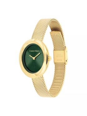Reloj con bisel contorneado y esfera ovalada