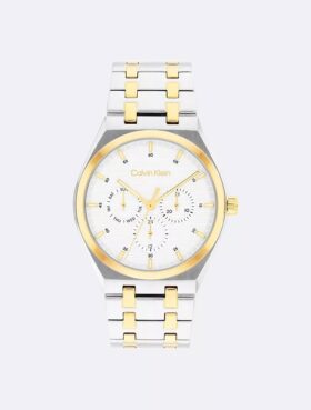 Reloj con brazalete de eslabones multifunción