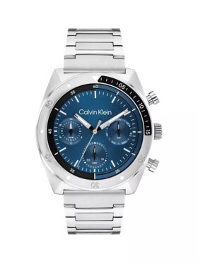 Reloj con brazalete de eslabones multifunción