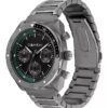 Reloj con brazalete de eslabones multifunción