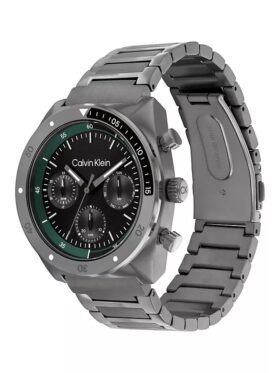 Reloj con brazalete de eslabones multifunción