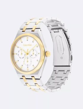 Reloj con brazalete de eslabones multifunción