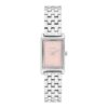 Reloj con brazalete de eslabones y esfera rectangular