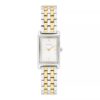 Reloj con brazalete de eslabones y esfera rectangular