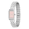 Reloj con brazalete de eslabones y esfera rectangular