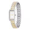 Reloj con brazalete de eslabones y esfera rectangular