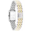 Reloj con brazalete de eslabones y esfera rectangular