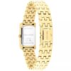 Reloj con brazalete de eslabones y esfera rectangular