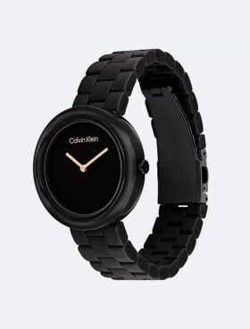 Reloj con caja de cerámica monocromática