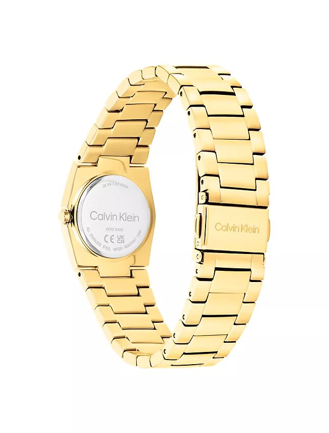 Reloj con esfera con emblema y brazalete de eslabones Reloj con esfera con emblema y brazalete de eslabones