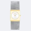 Reloj con esfera geométrica y brazalete de malla