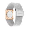 Reloj con esfera geométrica y brazalete de malla Reloj con esfera geométrica y brazalete de malla