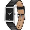 Reloj con esfera rectangular y correa de piel Reloj con esfera rectangular y correa de piel