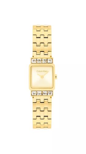 Reloj con pulsera de eslabones y esfera cuadrada