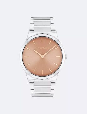 Reloj de 32 mm con brazalete de eslabones integrados minimalista