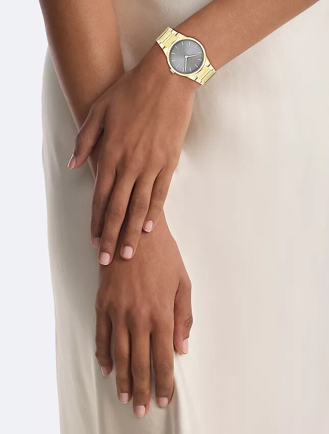 Reloj de 32 mm con brazalete de eslabones integrados minimalista Reloj de 32 mm con brazalete de eslabones integrados minimalista