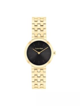 Reloj moderno con esfera y brazalete de eslabones
