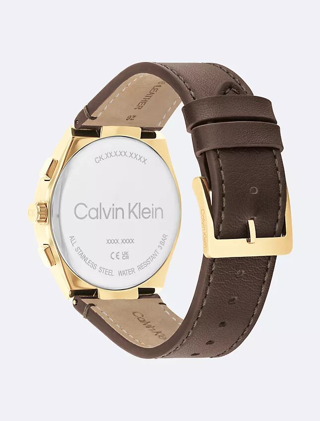 Reloj multifunción con correa de piel Reloj multifunción con correa de piel