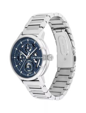 Reloj multifunción con esfera expuesta y brazalete de eslabones