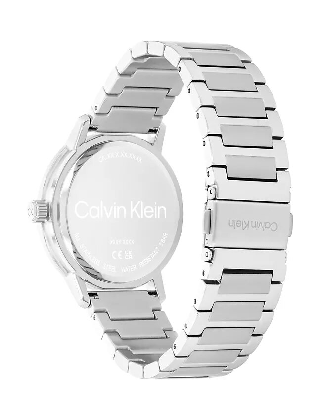 Reloj multifunción con esfera expuesta y brazalete de eslabones Reloj multifunción con esfera expuesta y brazalete de eslabones