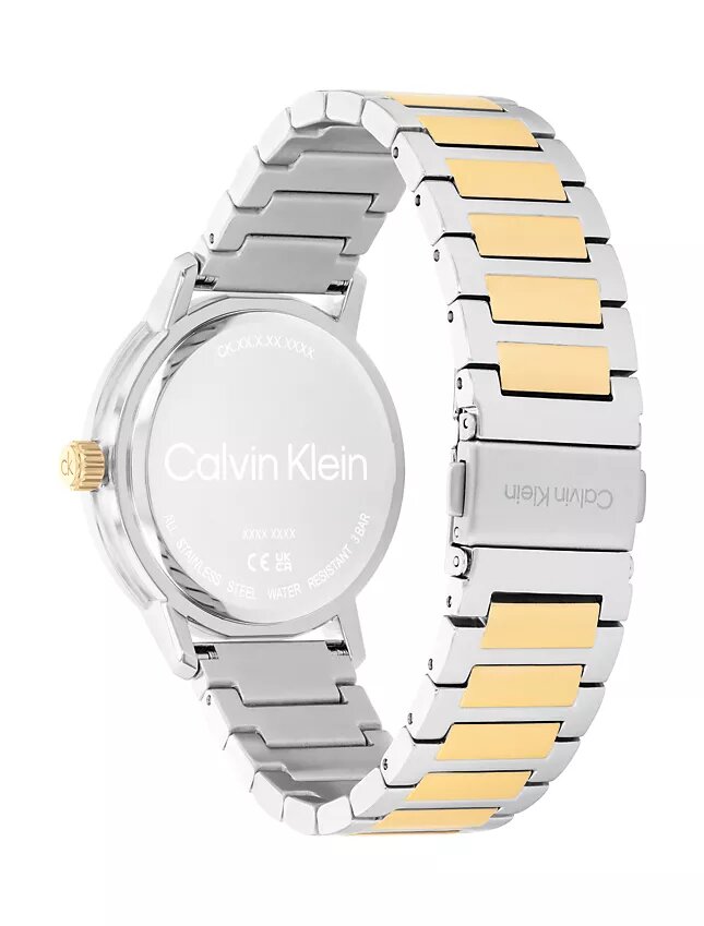 Reloj multifunción con esfera expuesta y brazalete de eslabones Reloj multifunción con esfera expuesta y brazalete de eslabones