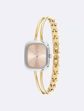 Reloj tipo brazalete con esfera cepillada