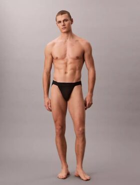 Slip deportivo de microfibra y encaje