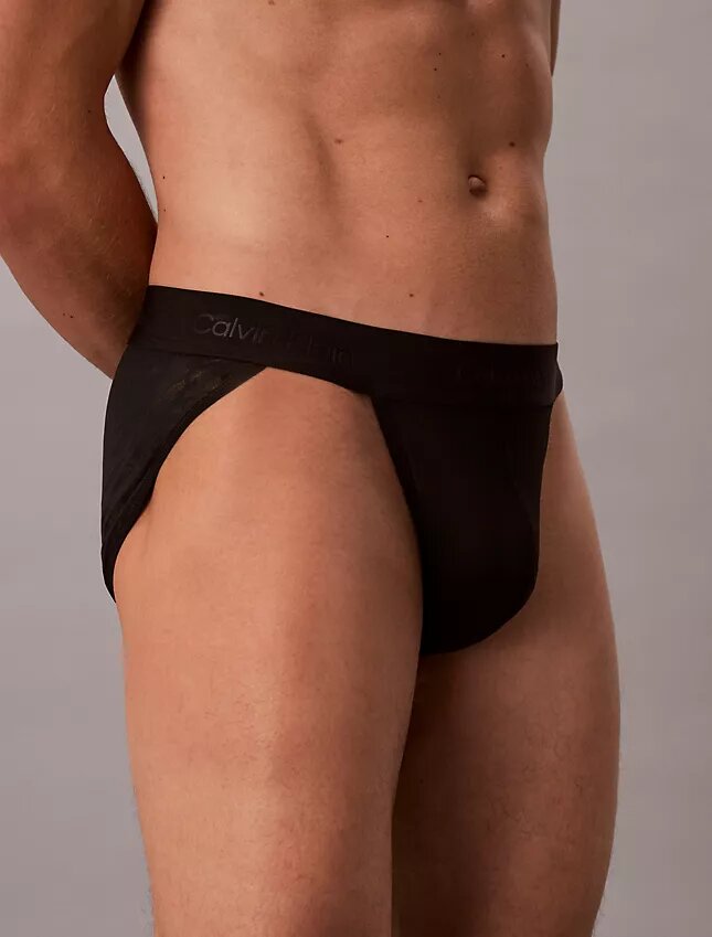 Slip deportivo de microfibra y encaje Slip deportivo de microfibra y encaje