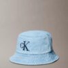 Sombrero de pescador de Denim lavado con logotipo bordado