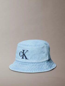 Sombrero de pescador de Denim lavado con logotipo bordado