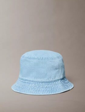 Sombrero de pescador de Denim lavado con logotipo bordado