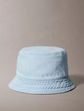 Sombrero de pescador de Denim lavado con logotipo bordado