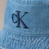 Sombrero de pescador de Denim lavado con logotipo bordado