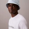 Sombrero de pescador de Denim lavado con logotipo bordado